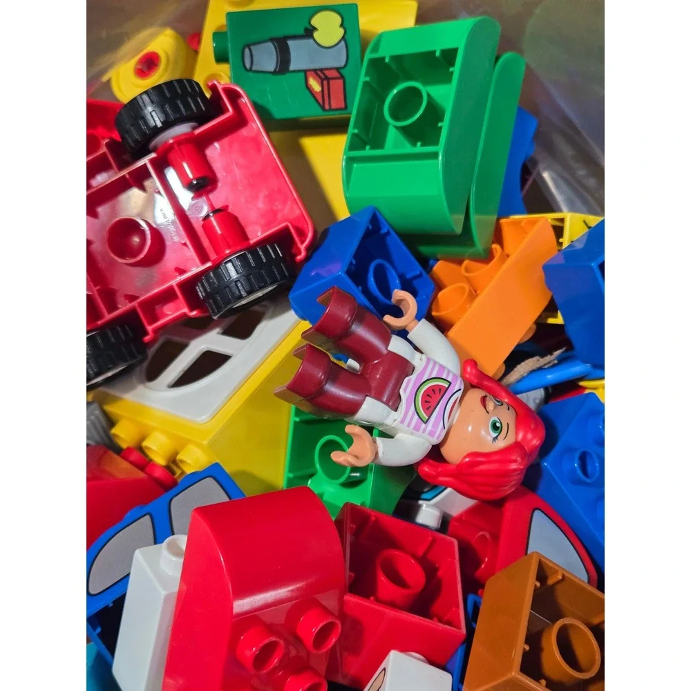 LEGO Duplo Bulk Lot Assorted Bricks Vehicles Figures Multicolor Building Blocks